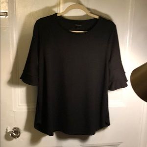 Banana Republic black shirt fun sleeves